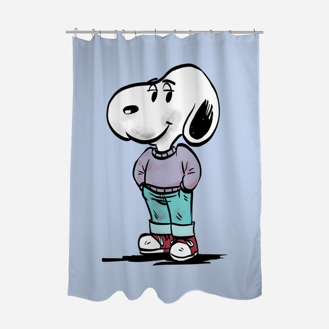 A Chill Beagle-None-Polyester-Shower Curtain-zascanauta