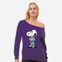 A Chill Beagle-Womens-Off Shoulder-Sweatshirt-zascanauta