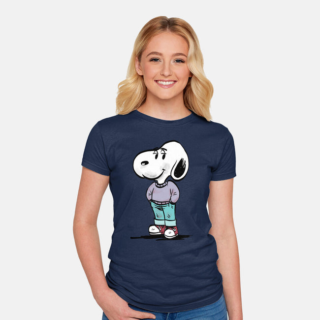 A Chill Beagle-Womens-Fitted-Tee-zascanauta