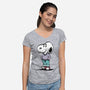 A Chill Beagle-Womens-V-Neck-Tee-zascanauta