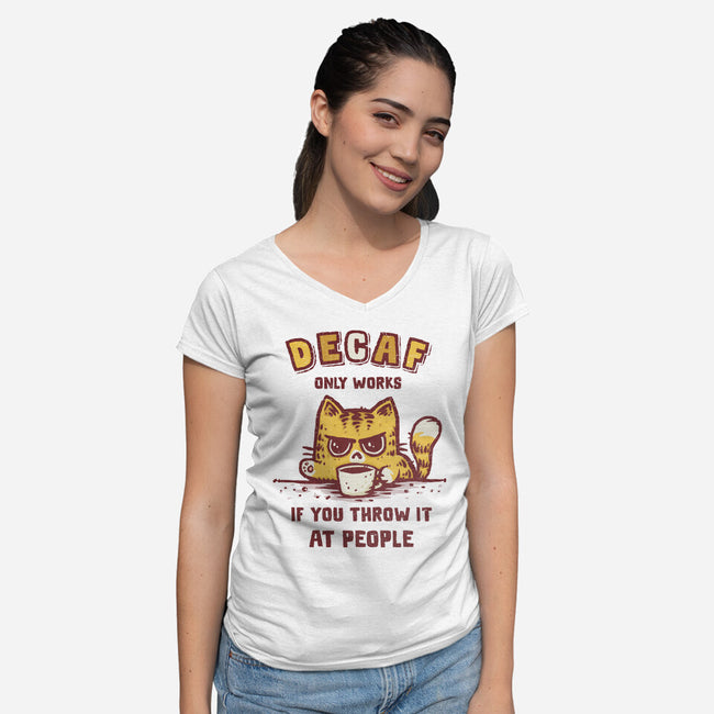 I Hate Decaf-Womens-V-Neck-Tee-kg07