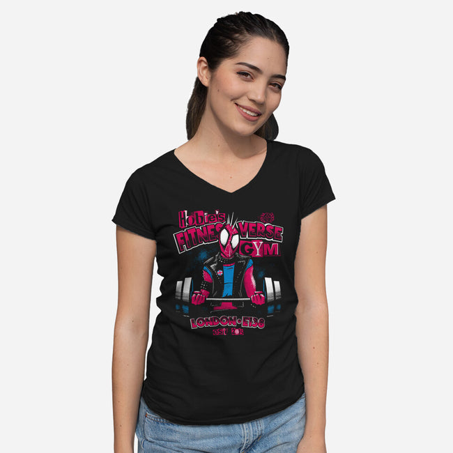 Punk Fitness-Verse-Womens-V-Neck-Tee-teesgeex