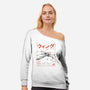 X-Wing Sumi-E-Womens-Off Shoulder-Sweatshirt-Astrobot Invention