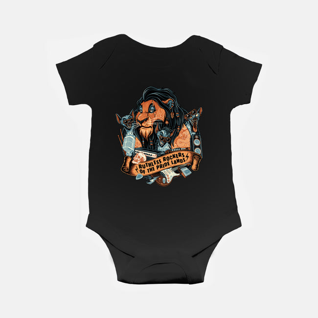 Ruthless Rockers-Baby-Basic-Onesie-glitchygorilla