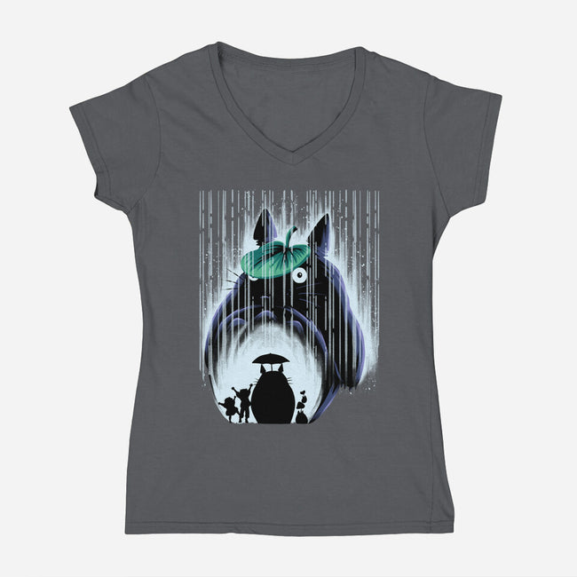 Rainy Neighborhood-Womens-V-Neck-Tee-rmatix