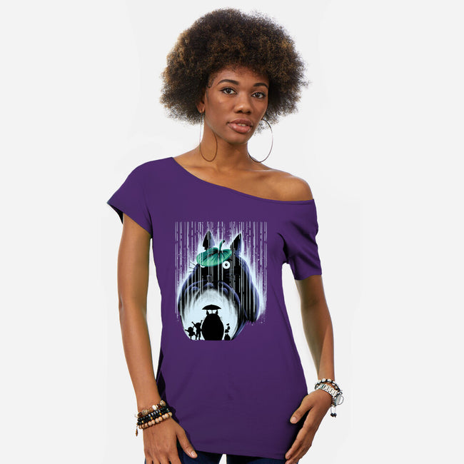 Rainy Neighborhood-Womens-Off Shoulder-Tee-rmatix