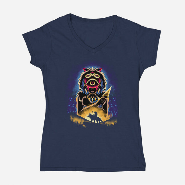 Wild Princess-Womens-V-Neck-Tee-rmatix