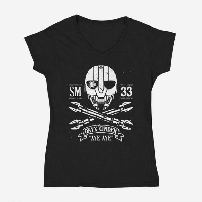 Aye Aye-Womens-V-Neck-Tee-teesgeex