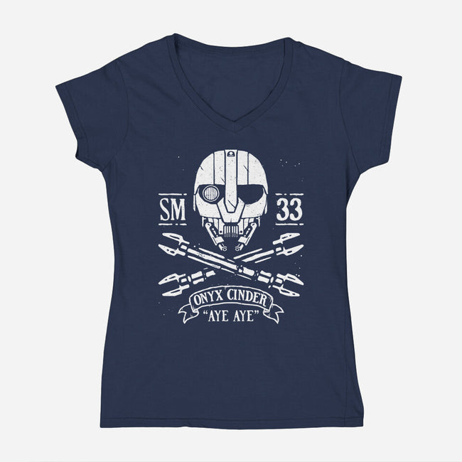 Aye Aye-Womens-V-Neck-Tee-teesgeex