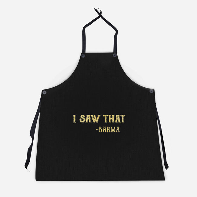 Karma Is Watching-Unisex-Kitchen-Apron-kg07