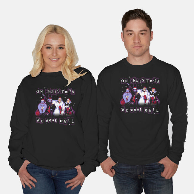 Merry Evilmas-Unisex-Crew Neck-Sweatshirt-yumie