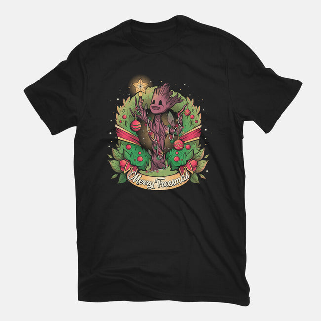 Merry Treesmas-Womens-Basic-Tee-yumie