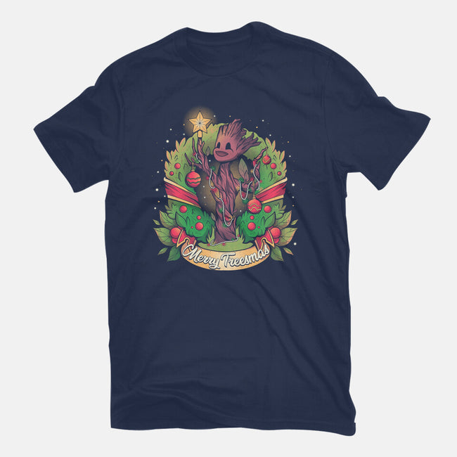 Merry Treesmas-Womens-Basic-Tee-yumie