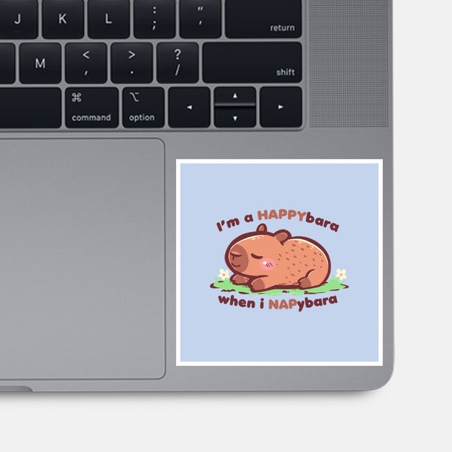 Happybara When I Napybara-None-Glossy-Sticker-TechraNova