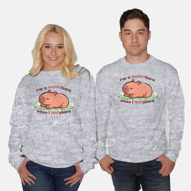 Happybara When I Napybara-Unisex-Crew Neck-Sweatshirt-TechraNova