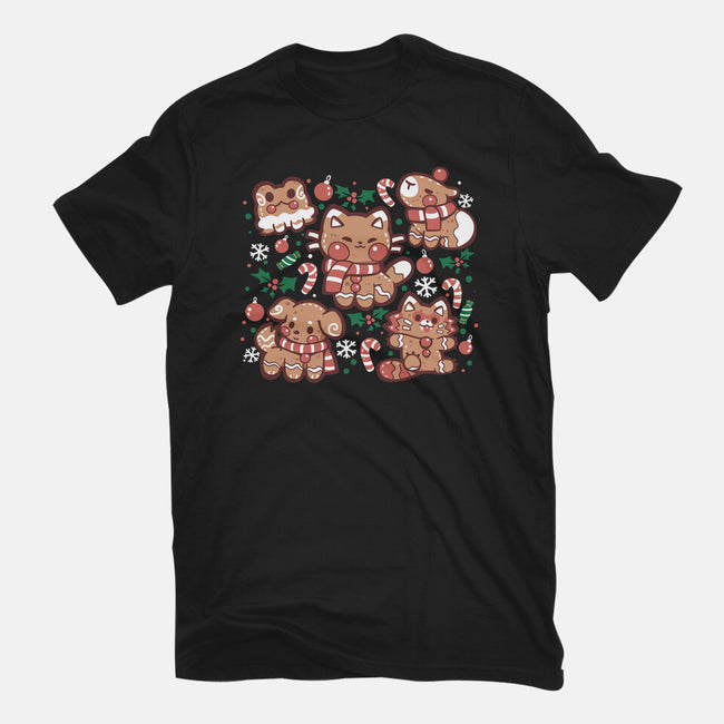 Gingerbread Animals-Mens-Premium-Tee-TechraNova