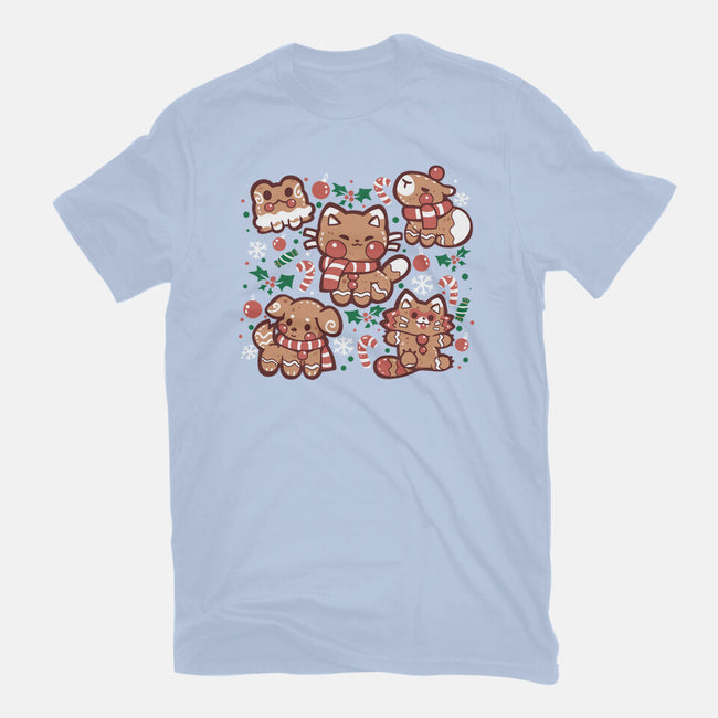 Gingerbread Animals-Unisex-Basic-Tee-TechraNova