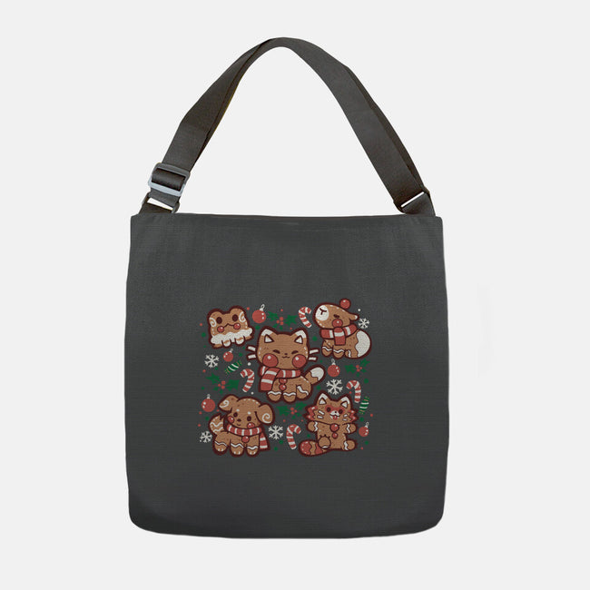 Gingerbread Animals-None-Adjustable Tote-Bag-TechraNova