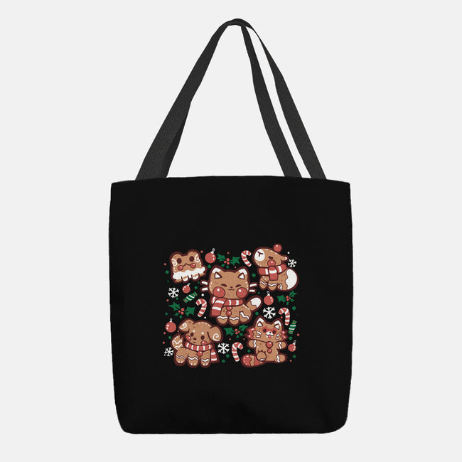 Gingerbread Animals-None-Basic Tote-Bag-TechraNova