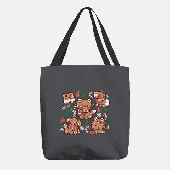 Gingerbread Animals-None-Basic Tote-Bag-TechraNova