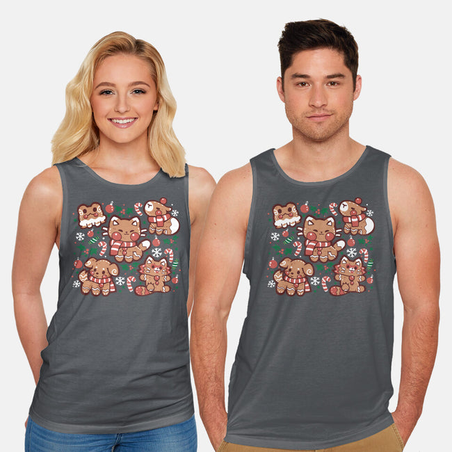 Gingerbread Animals-Unisex-Basic-Tank-TechraNova