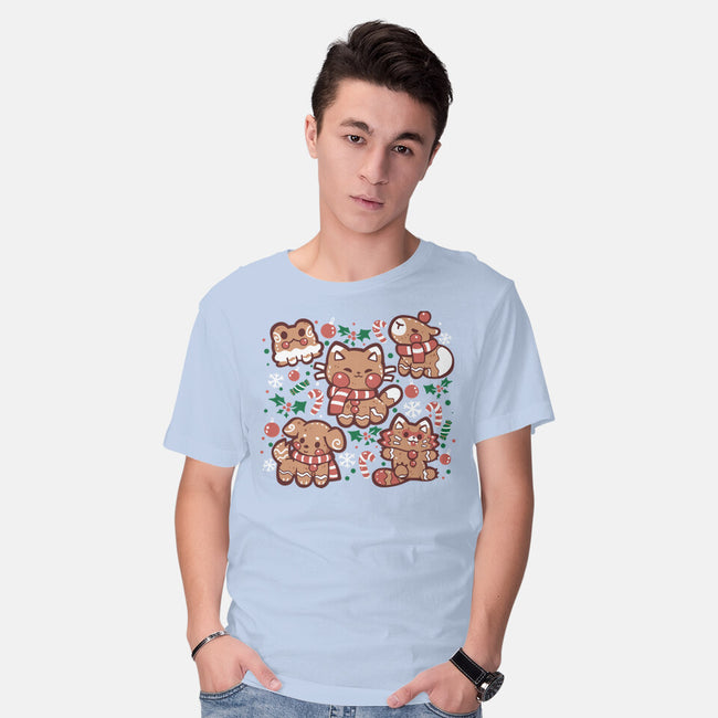 Gingerbread Animals-Mens-Basic-Tee-TechraNova