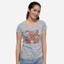 Gingerbread Animals-Womens-V-Neck-Tee-TechraNova