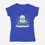 Owlways Love Christmas-Womens-V-Neck-Tee-TechraNova