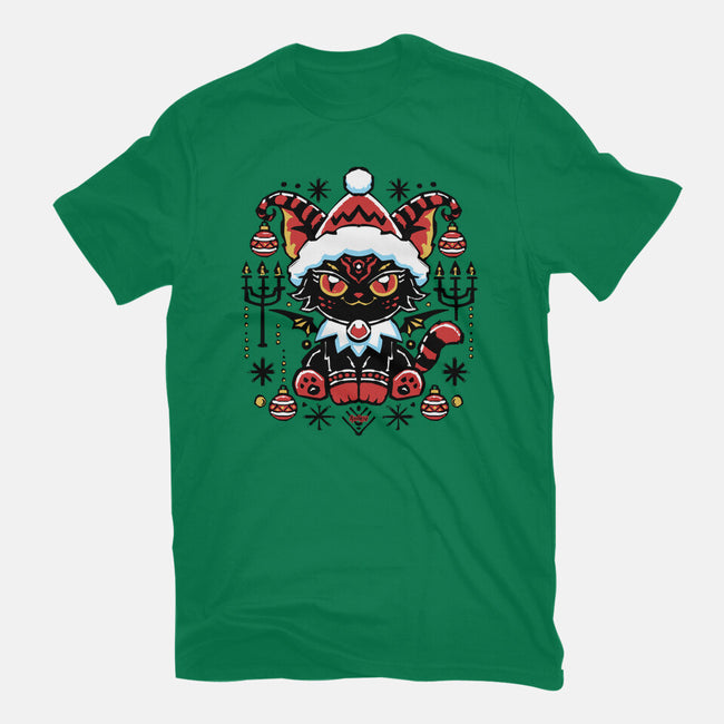 Black Cat Xmas-Mens-Basic-Tee-Andriu