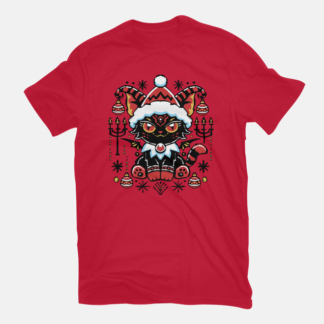 Black Cat Xmas-Youth-Basic-Tee-Andriu