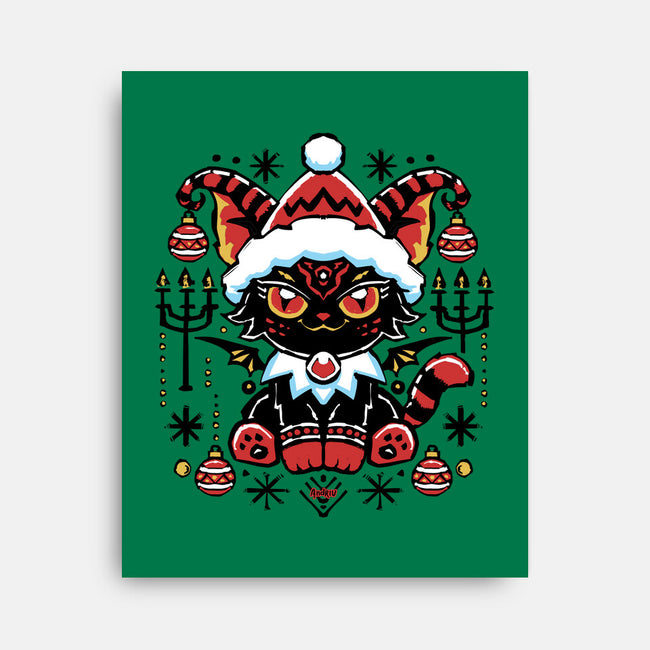 Black Cat Xmas-None-Stretched-Canvas-Andriu