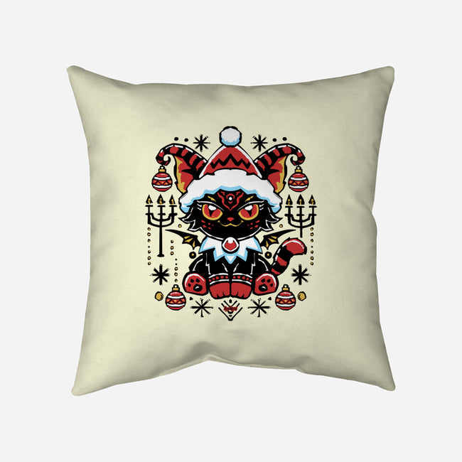 Black Cat Xmas-None-Removable Cover w Insert-Throw Pillow-Andriu