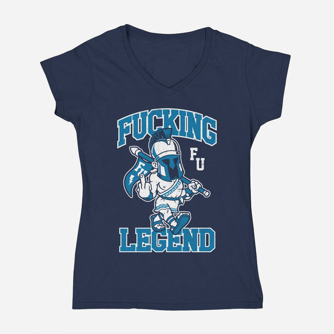 Legend On Campus-Womens-V-Neck-Tee-Nemons