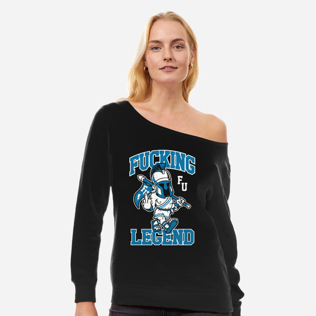 Legend On Campus-Womens-Off Shoulder-Sweatshirt-Nemons