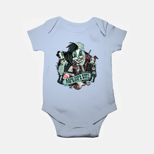 Raise Your Paws For Rock And Roll-Baby-Basic-Onesie-glitchygorilla