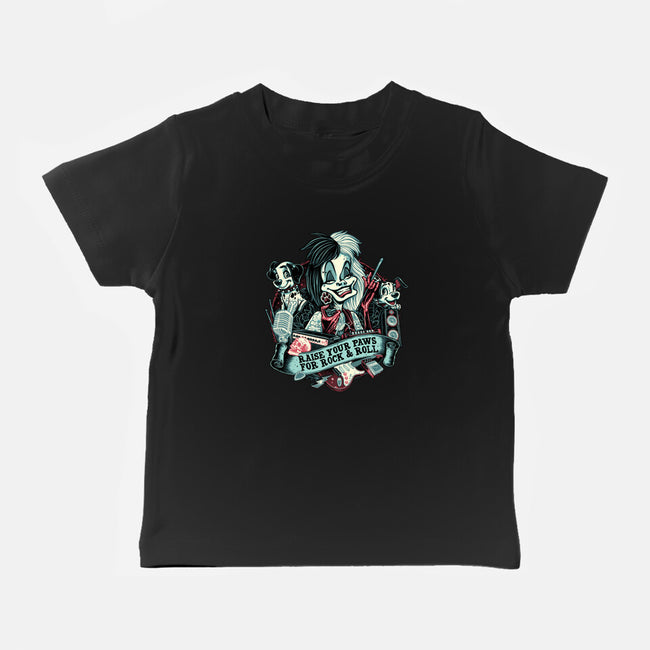 Raise Your Paws For Rock And Roll-Baby-Basic-Tee-glitchygorilla