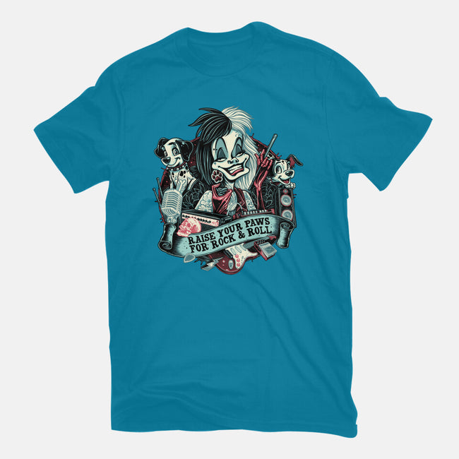 Raise Your Paws For Rock And Roll-Unisex-Basic-Tee-glitchygorilla