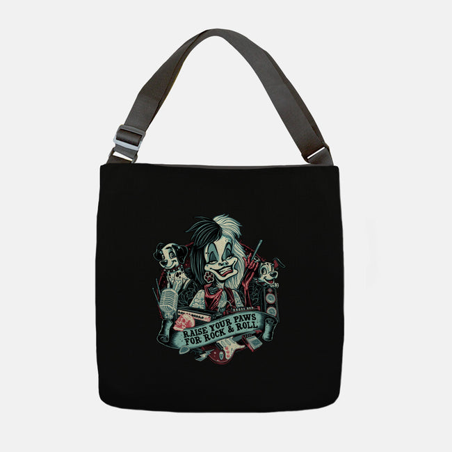 Raise Your Paws For Rock And Roll-None-Adjustable Tote-Bag-glitchygorilla