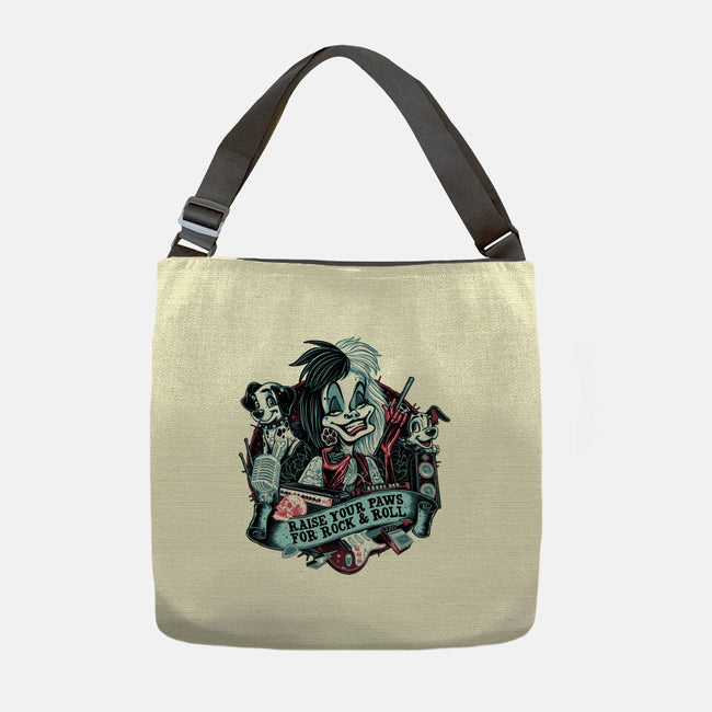 Raise Your Paws For Rock And Roll-None-Adjustable Tote-Bag-glitchygorilla