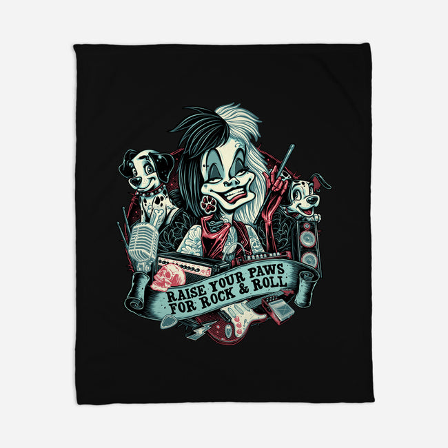 Raise Your Paws For Rock And Roll-None-Fleece-Blanket-glitchygorilla