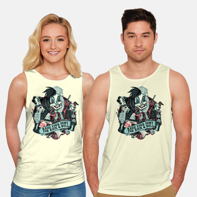 Raise Your Paws For Rock And Roll-Unisex-Basic-Tank-glitchygorilla