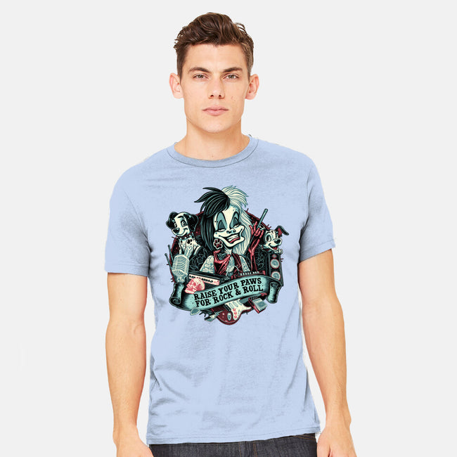 Raise Your Paws For Rock And Roll-Mens-Heavyweight-Tee-glitchygorilla