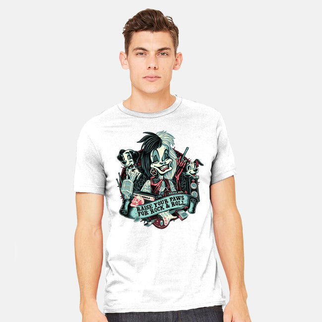 Raise Your Paws For Rock And Roll-Mens-Heavyweight-Tee-glitchygorilla