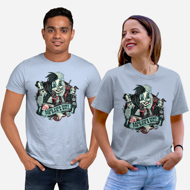 Raise Your Paws For Rock And Roll-Unisex-Basic-Tee-glitchygorilla