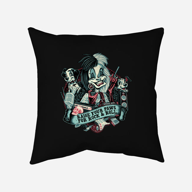 Raise Your Paws For Rock And Roll-None-Removable Cover w Insert-Throw Pillow-glitchygorilla