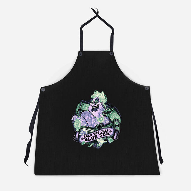 Rock The Deep Blue Sea-Unisex-Kitchen-Apron-glitchygorilla