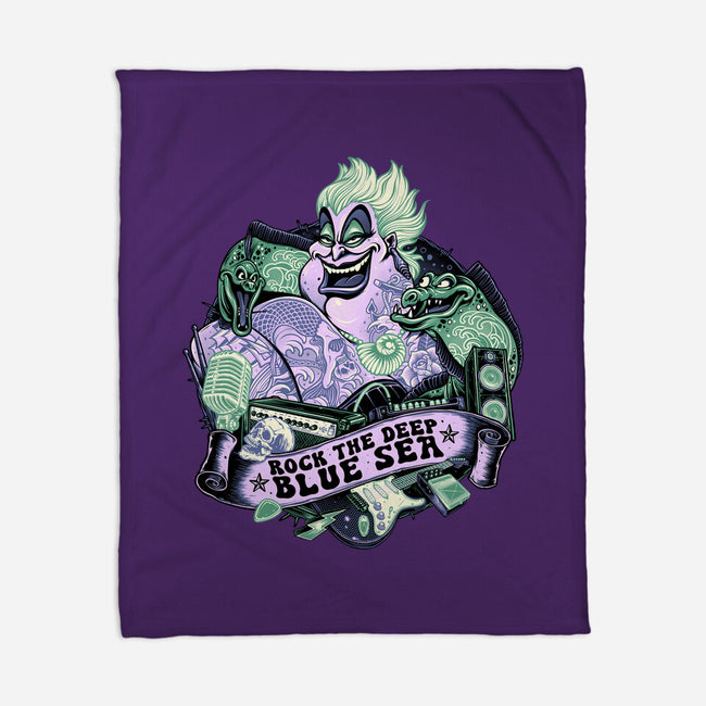 Rock The Deep Blue Sea-None-Fleece-Blanket-glitchygorilla