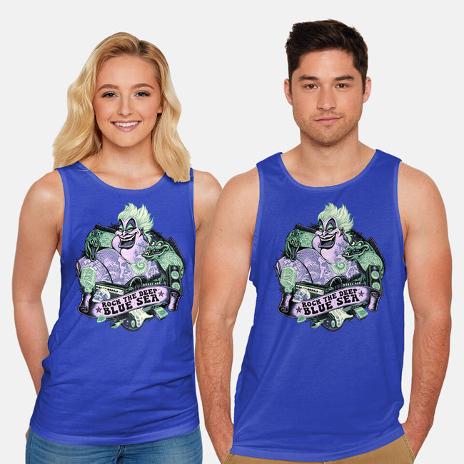 Rock The Deep Blue Sea-Unisex-Basic-Tank-glitchygorilla