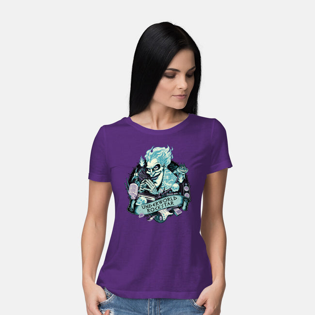 Underworld Rockstar-Womens-Basic-Tee-glitchygorilla