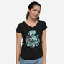 Underworld Rockstar-Womens-V-Neck-Tee-glitchygorilla